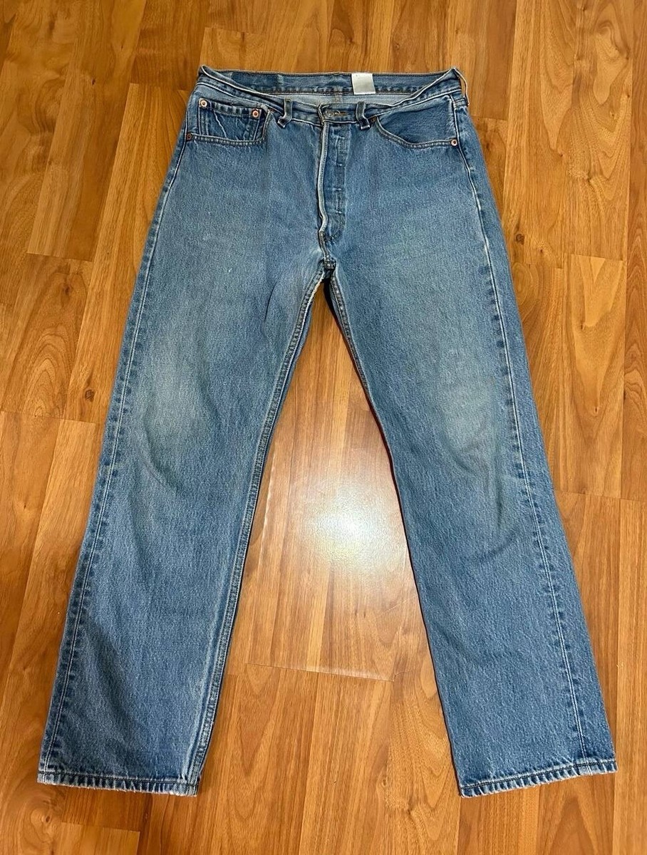 みーページ 6-29 Vintage Y2K Levis 501 XX Jeans Men 33x32 (32x29) Blue Straight Leg