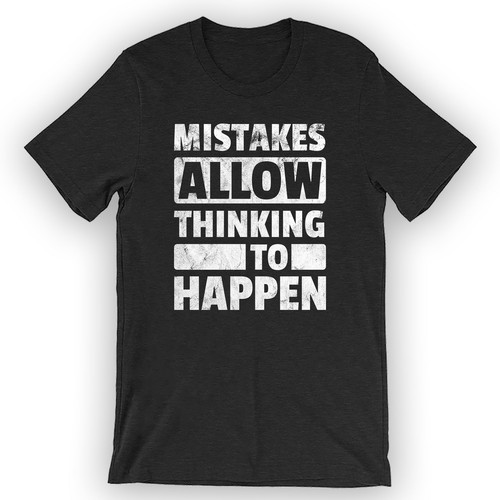 Unisex Mistakes Allow Thinking To Happen T-Shirt Funny Math Teacher Tee