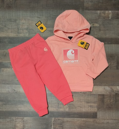 New! Toddler Girl's Carhartt Pullover Sweatshirt and Sweatpants Outfit 2T