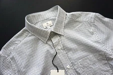 Gant Rugger Shirt 363054 Geo Print Fitted Navy Long Sleeve Cotton Medium M