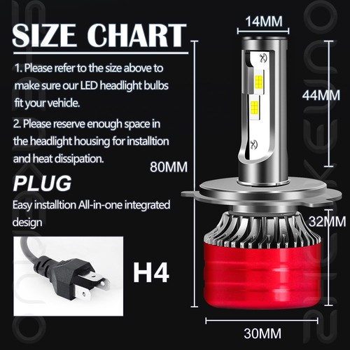 For 82-1993 Chevy S10 Blazer GMC S15 7X6 Projector LED Headlight H4 Hi/Low Bulbs - Foto 14 di 20