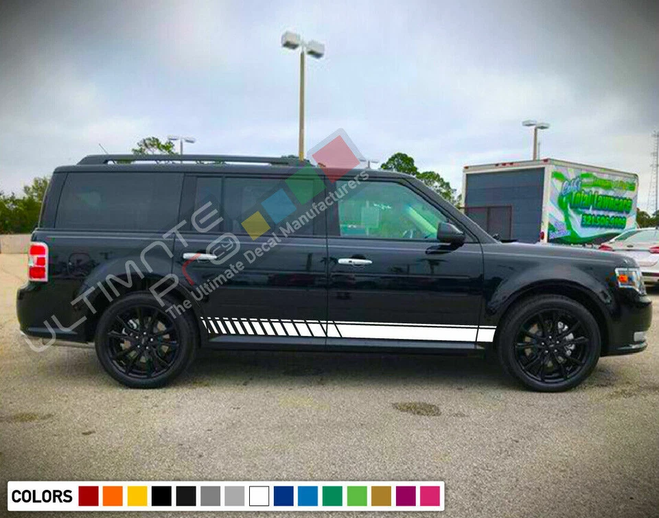 条纹套件 适用于福特 Flex 面板门镜翼格栅 2008 2009 2010 2011 2012 — 第 3/4 张图片