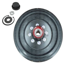 One 14" Rubber Front Idler Wheel w/ Hub Fits CAT 247B3 257B3 257D 389-7587