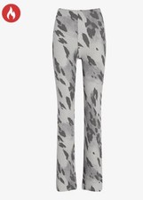 Express Animal Print Super High Waisted Ribbed Soft Knit Flare Pant Size S NWT