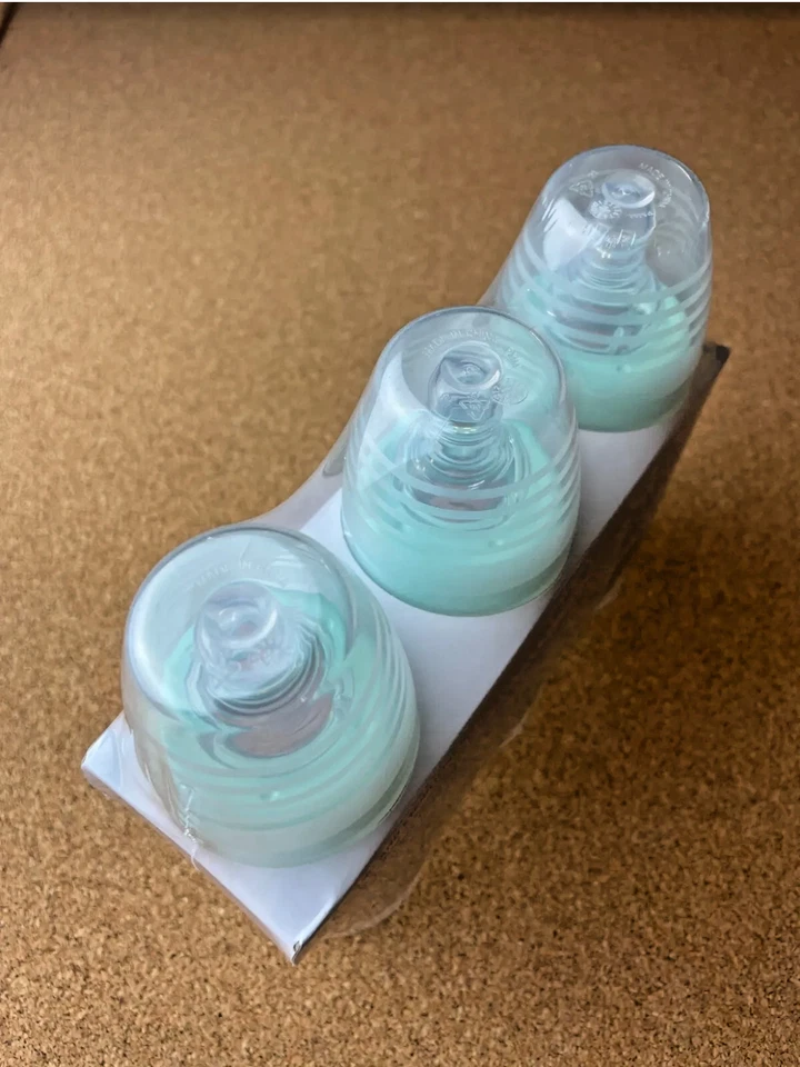 Parents Choice 3-Pack 5oz Bottles - Turquoise & Purple Cloud Patterns BPA Free - Image 2 of 4