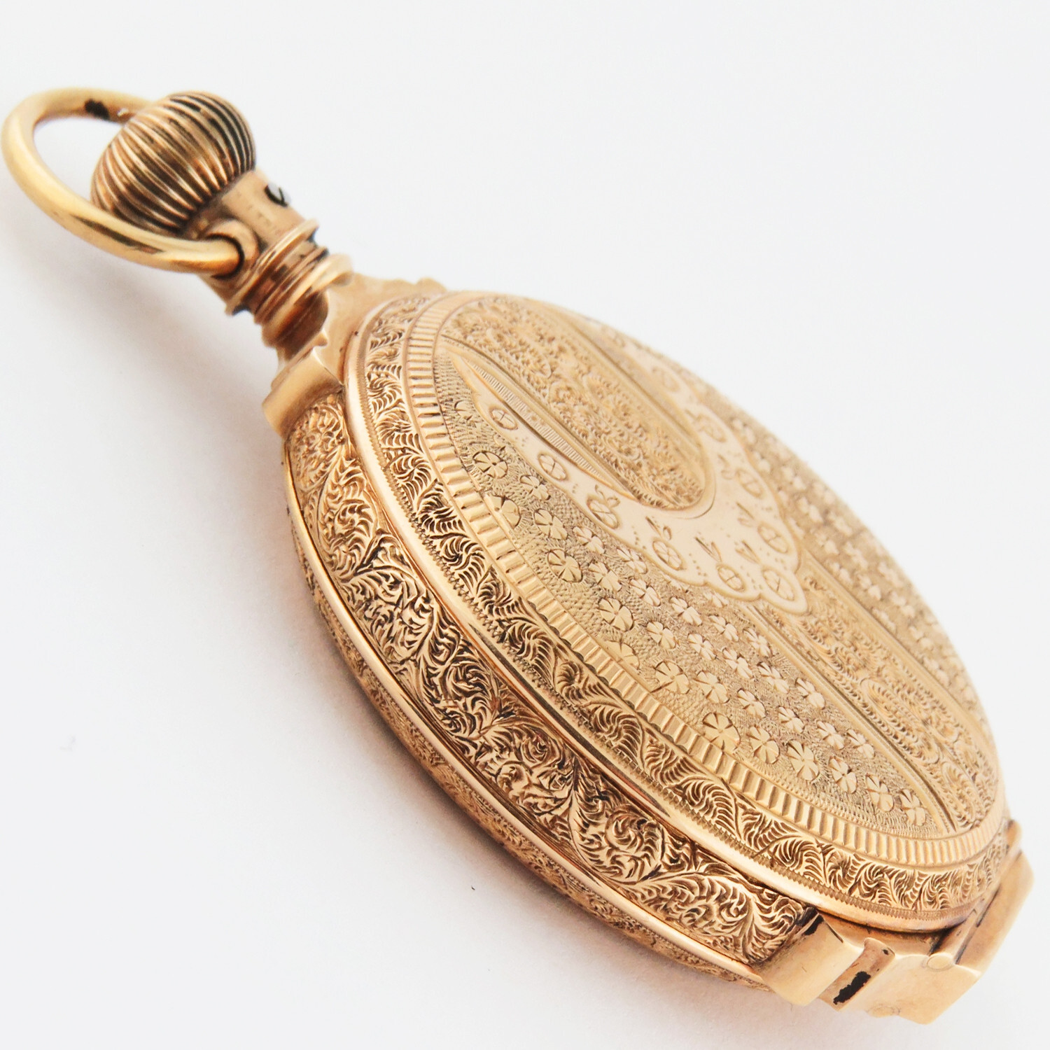 Elgin 14K Solid Gold Box Hinge Hunter Case HC Poc… - image 8