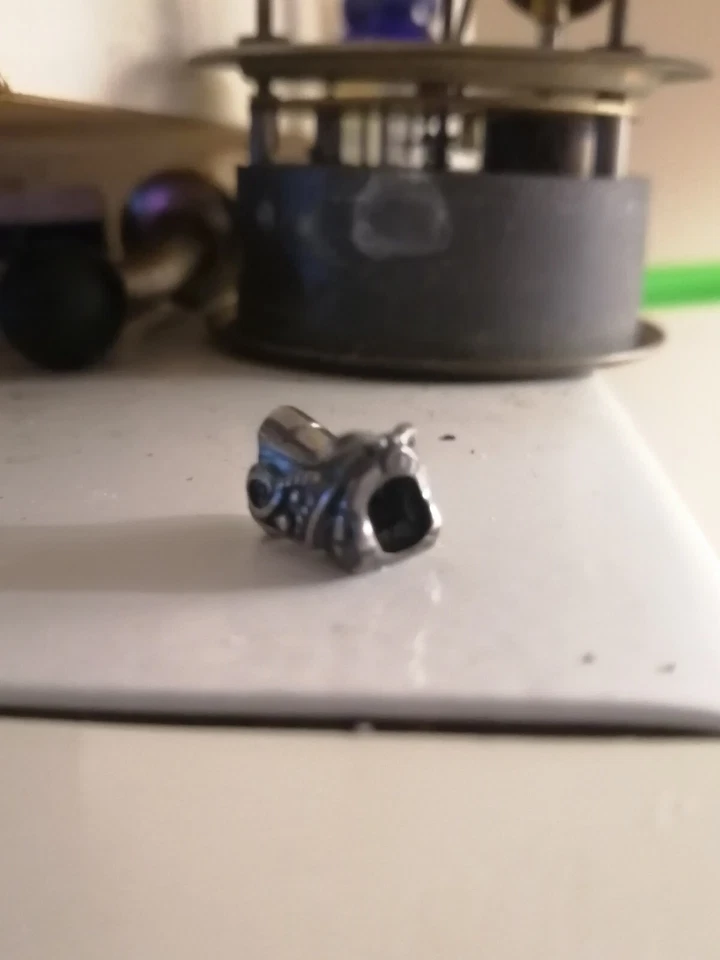 Pandora's Bracelet Charm 925 Silver Bead Racing Motorcycle Street Racer Bike - Image 2 of 4