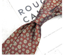 New Classic Polka Dot Brown JACQUARD WOVEN 100 Silk Men's Necktie Tie