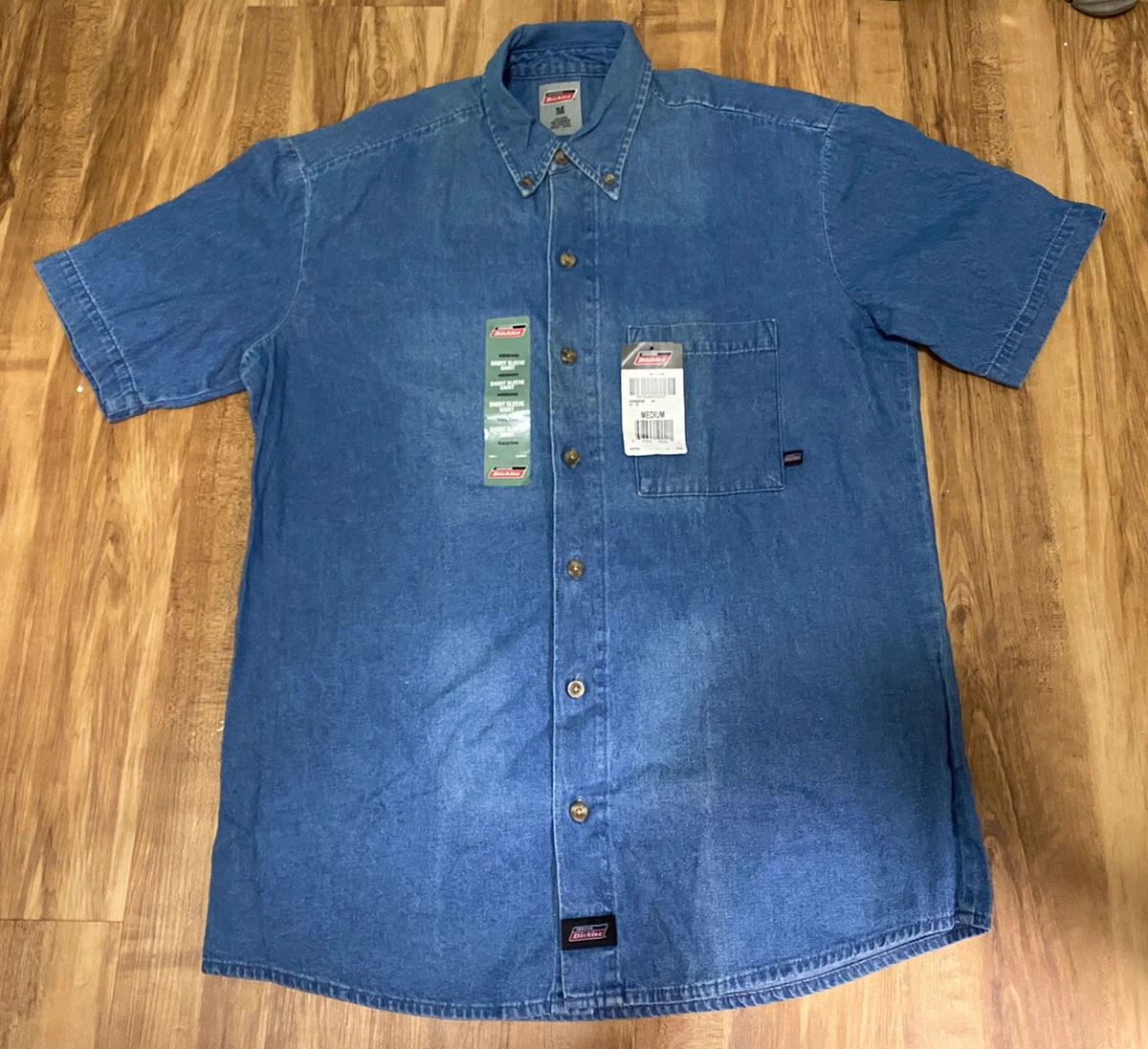 Dickies short shop sleeve denim shirt