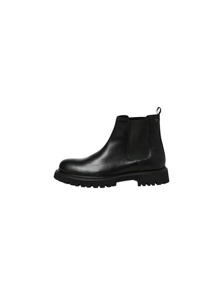 Botas Jack&Jones para hombre, cuero, color negro, código 12262898.