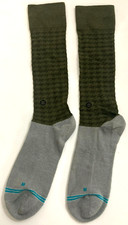 Stance Mens Green Fusion Crew Socks Sz L BOTH RIGHT SOCKS