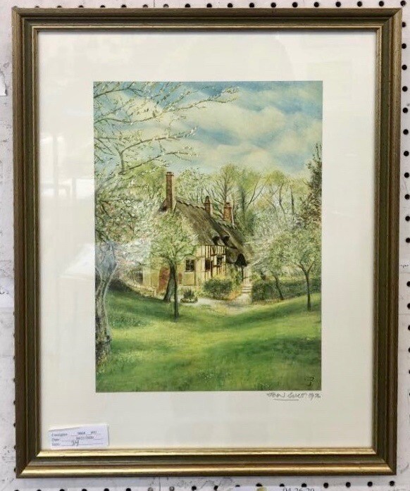 Anne Hathaway's Cottage * Print by John Burt Gorgeous HAND