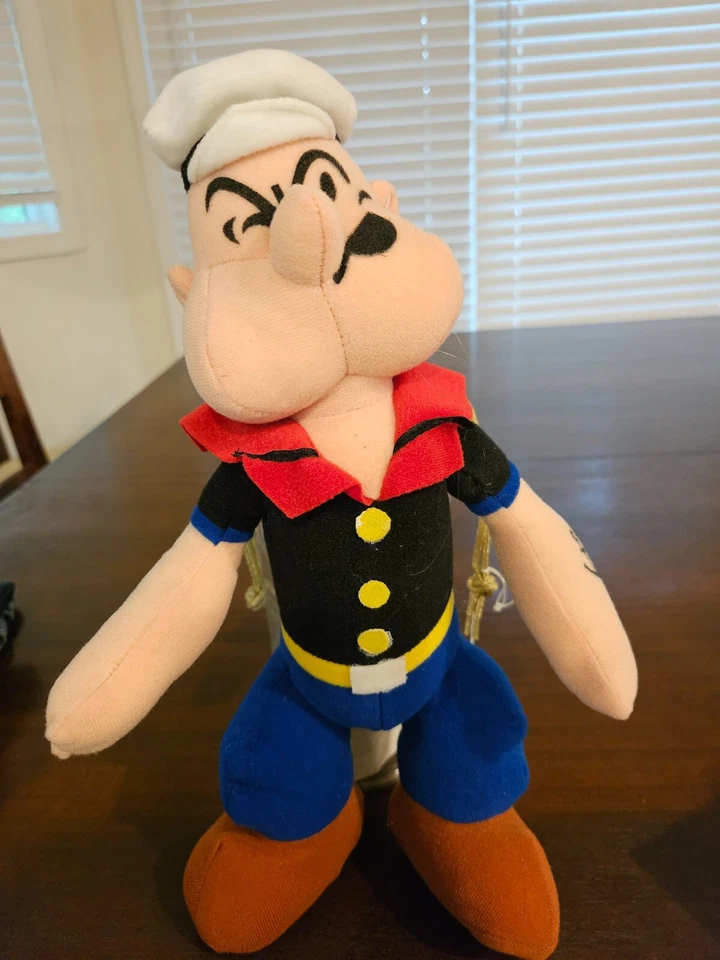 Peluche de peluche vintage de 14" Popeye the Sailor Man Play by Play 1992 Foto 3 de 4