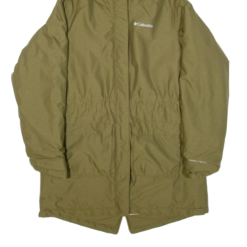 COLUMBIA Insulated Girls Parka Coat Green Hooded XL - Picture 5 of 6