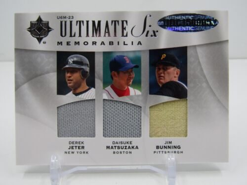 DIMAGGIO/WILLIAMS/CLEMENTE/JETER 2009 UC 6 PLAYER GAME WORN PATCHES! #09/50! - Picture 2 of 3