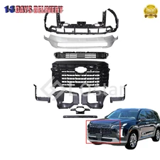 Complete Front Bumper W/ Grille Molding Trims For 2023-2025 Hyundai Palisade
