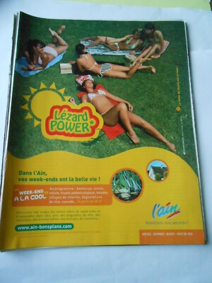 Werbung 2006 Advert L'Ain Weekend à la cool Lézard Power