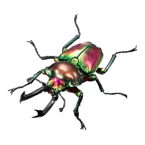 The Diversity of Life on Earth Chrysina Optima Rainbow Stag Beetle Figure Bandai - Picture 9 of 21