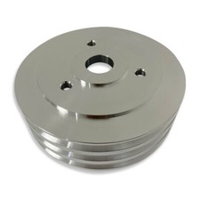 For Bbc Chevy 396 454 Aluminum Swp Crank Pulley 3 Grooves Polished 2 18 Tall