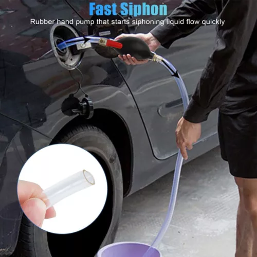 Fuel Siphon Pump Gasoline Oil Water Manual Transfer Portable Hose Pump - Picture 2 of 6