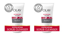 Olay Regenerist Detoxifying Face Wash  Pore Scrub Facial Cleanser 2 Pack 