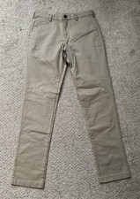 NEW Uniqlo Pants Mens Size 32x34 Long Beige Slim Fit Chino Pants Office Casual