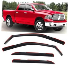 in Channel Window Visors Rain Guards for 2009 09-18 Ram Crew Cab In-Channel