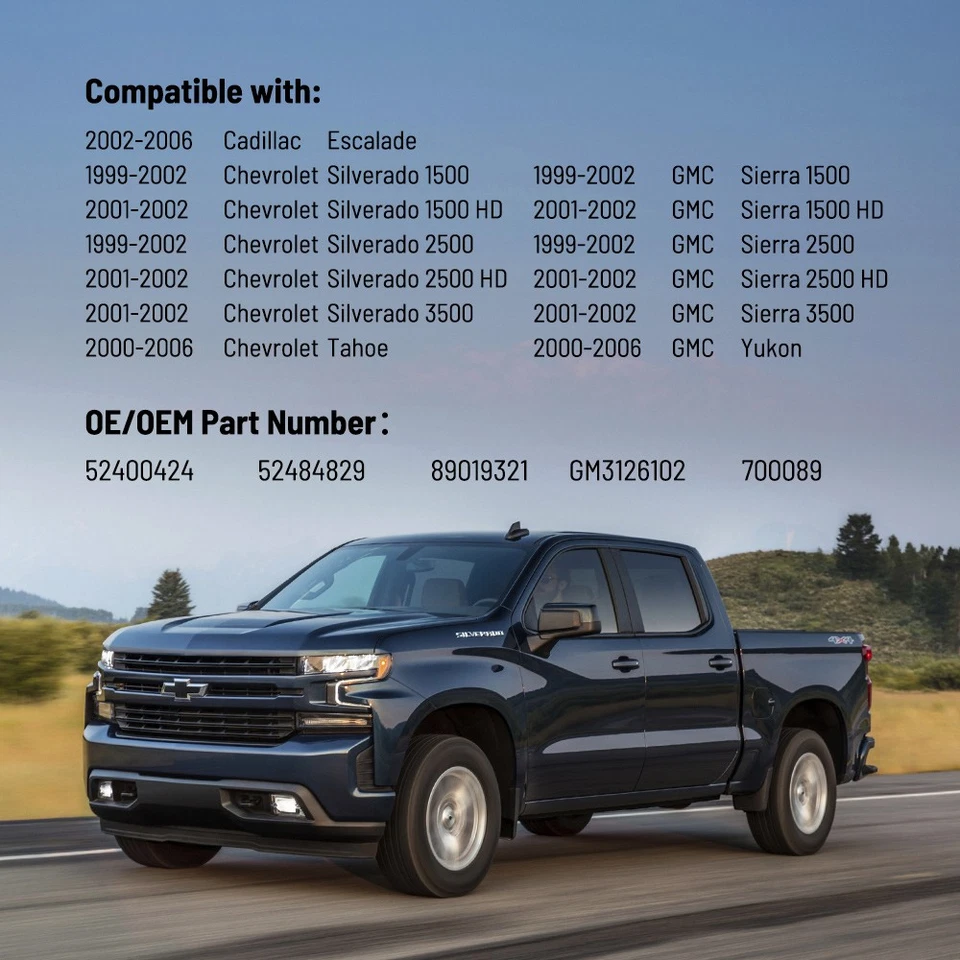 52400424 AC Heater Motor Blower w/Fan for 2001-2002 GMC Sierra 3500 6.0L 6.6L Foto 2 de 4