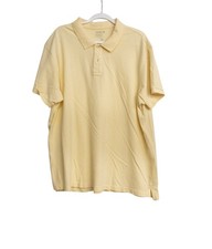 Mens Old Navy Yellow Short Sleeve Polo Shirt 2XL Cotton Blend Casual Collar