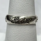 Vintage JC Sterling Silver 925 “Hope, Faith, Love” Band Ring Size 6.5