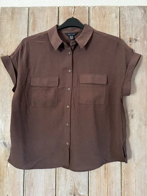New Look Women's Brown Blouse Size 10 Perfect For Summer At Work Worn Once - Image 1 of 4