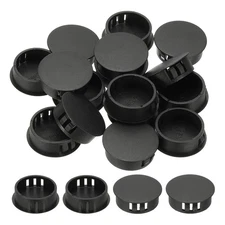Black Plastic Hole Plugs 34 PCS 1-1/9" 28mm Screw Hole Snap-in Cover