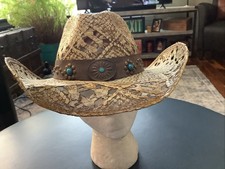   Gone Country   Women  s Sz Medium Woven Straw Cowboy Western Hat-CUTE 