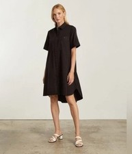 EVERLANE The Day Tripper Shirtdress in Black size XS