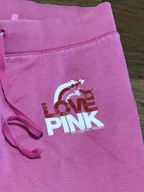 Vintage Y2K Victoria&rsquo;s Secret PINK Hot Pink Butt Logo Sweat Pants Womens Size XS