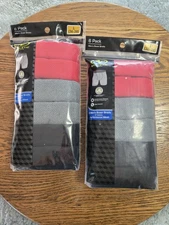 Lot of 2 Athletic Works 6 PACK Men's LARGE Long Leg Mesh Boxer Briefs 9" Inseam