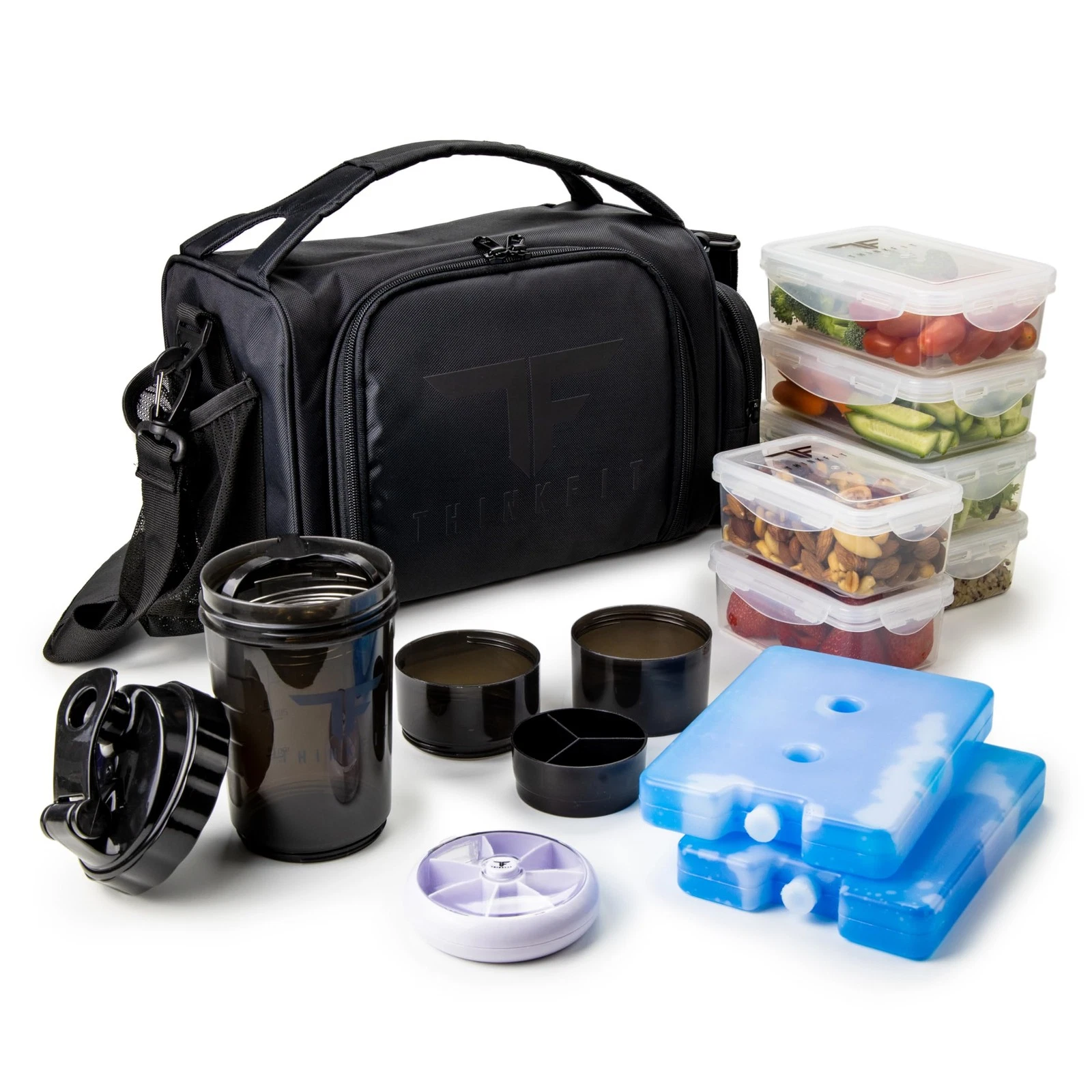 Insulated Meal Prep Lunch Box with 6 BPA-Free, Reusable, Microwavable, Freeze...