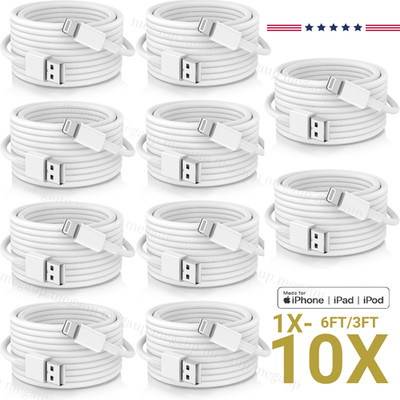 Fast Charging Cord For iPhone 14 13 12 11 8 7 6 SE XR USB A To iPhone Cable LOT