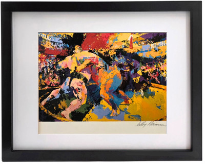 LEROY NEIMAN Tokyo Sumo Wrestlers Plate Signed Vintage Sports Newly Framed Print