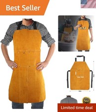 Durable Flame-Resistant Leather Apron - Protective Gear for Craftsmen & DIYers