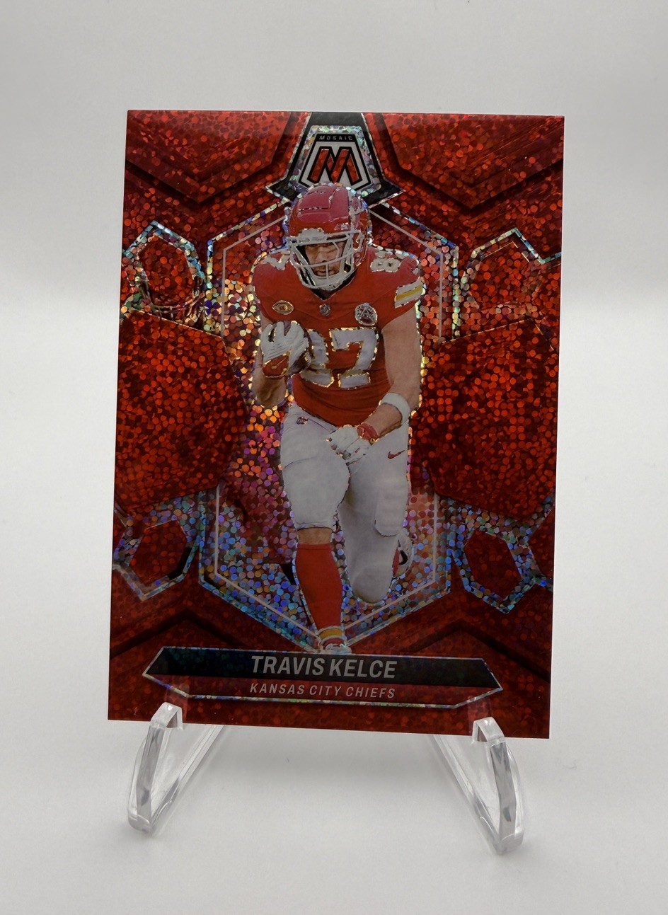 TRAVIS KELCE 2024 Panini Mosaic Red Sparkle #110 Chiefs