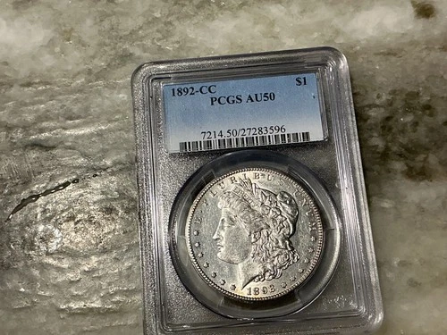 1892- CC Silver Morgan Dollar AU50