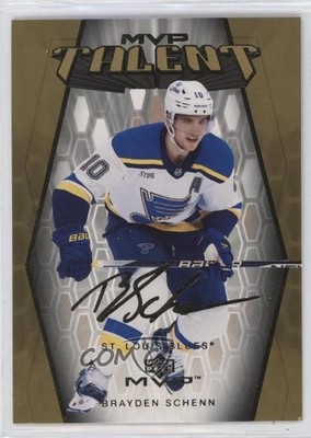 2023-24 Upper Deck MVP 20th Anniversary Talent Gold Script Brayden Schenn 7ci
