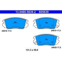 Bremsbelagsatz Scheibenbremse Ate 13.0460-5639.2 FüR Hyundai Sonata V Grandeur