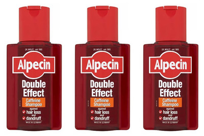 3 x Flaschen Alpecin Double Effect Koffein Shampoo. Gegen Verlust & Schuppen.