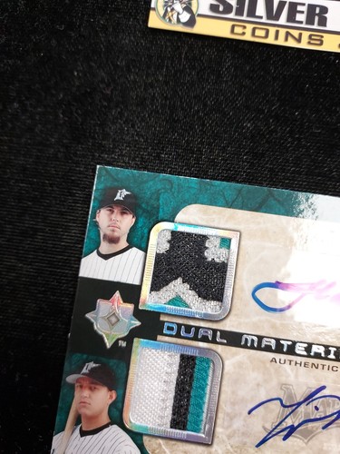 2005 Miguel Cabrera/ Beckett Ultimate Collection Dual Materials Auto /5 Marlins - Picture 3 of 6