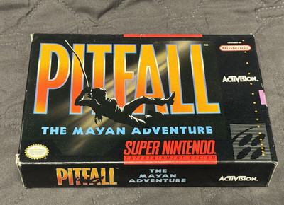 Pitfall The Mayan Adventure  *  Snes Box Only * Super Nintendo Original box