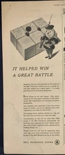 Magazine Ad* - 1944 - AT&T / Bell System - World War 2 - Win a Great Battle