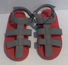 Toddler Boys' Slip-On Sandals Size 11/12 Red Gray - Zac Evan