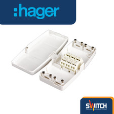 Hager J803 32A 3-Terminal Maintenance-Free Junction Box – White – 17th Edition